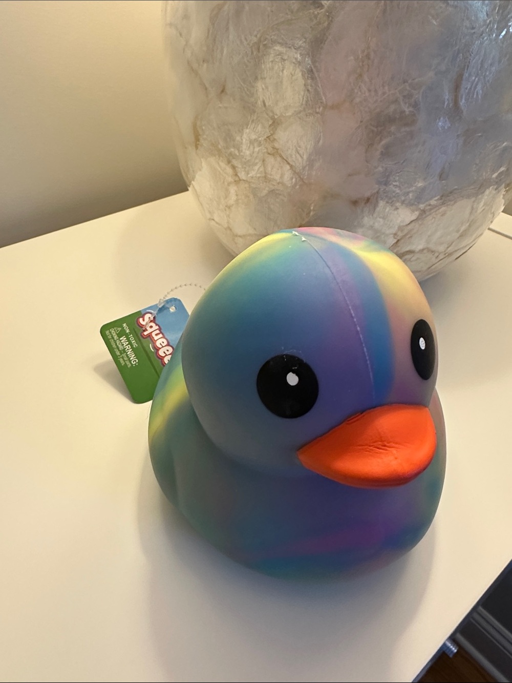 Squeezy Rainbow Tie-Dye Duck Squishy